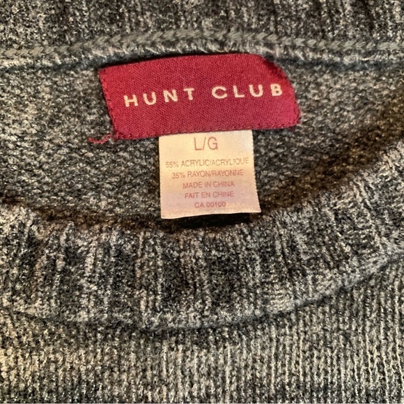 Vintage Hunt Club Crewneck Argyle  Knitted Sweater, Size L - Picture 3 of 5